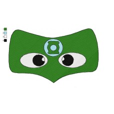 Mask Green Lantern Embroidery Design